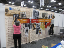 Setting up the booth at SXSW 2011.