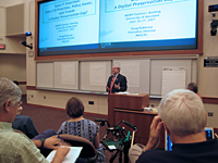 Doug Robinson, executive director of the National Association of State Chief Information Officers, tells the audience that the states also are struggling with digital preservation issues.