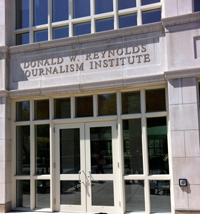 Outside of the Donald W. Reynolds Journalism Institute at the University of Missouri, Columbia. Credit: Abbie Grotke 