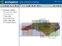 ArcExplorer image of North Carolina geospatial data