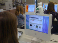 Students at Miramonte High School select Web sites to archive. 